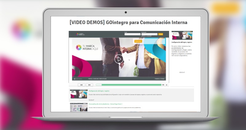[VIDEO DEMOS] GOintegro para Comunicación Interna