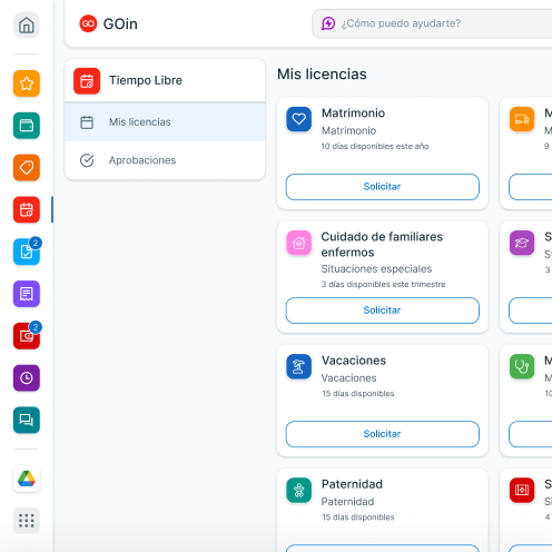 Plataforma digital de Procesos de Recursos Humanos para gestionar licencias, vacaciones, recibos de sueldo y documentos en empresas.