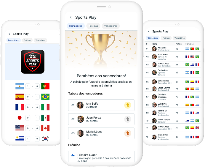 Plataforma com acesso web e mobile para que todos joguem e se conectem onde quer que estejam.